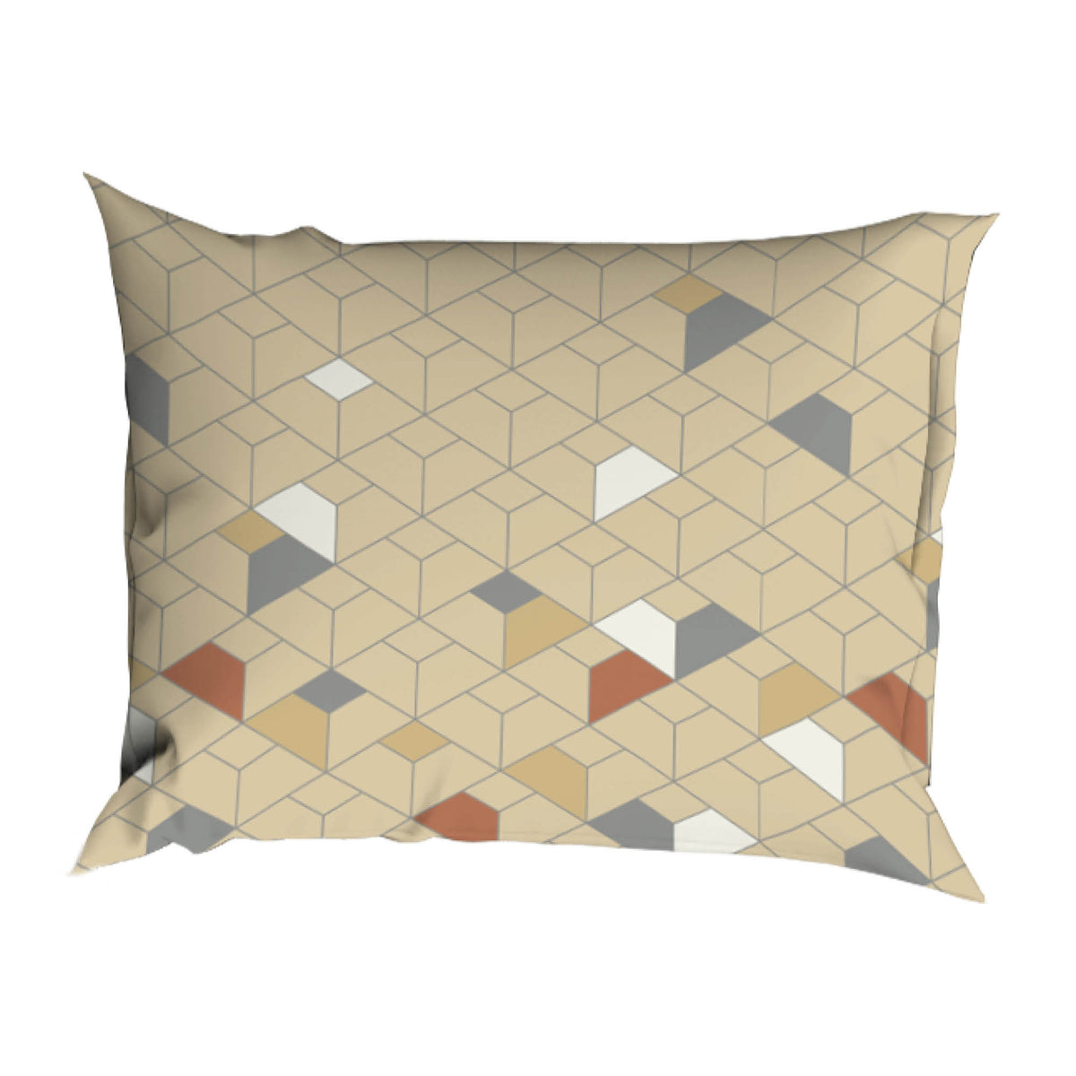 Satin d'Or dekbedovertrek satijn Scoop, Antra/Beige