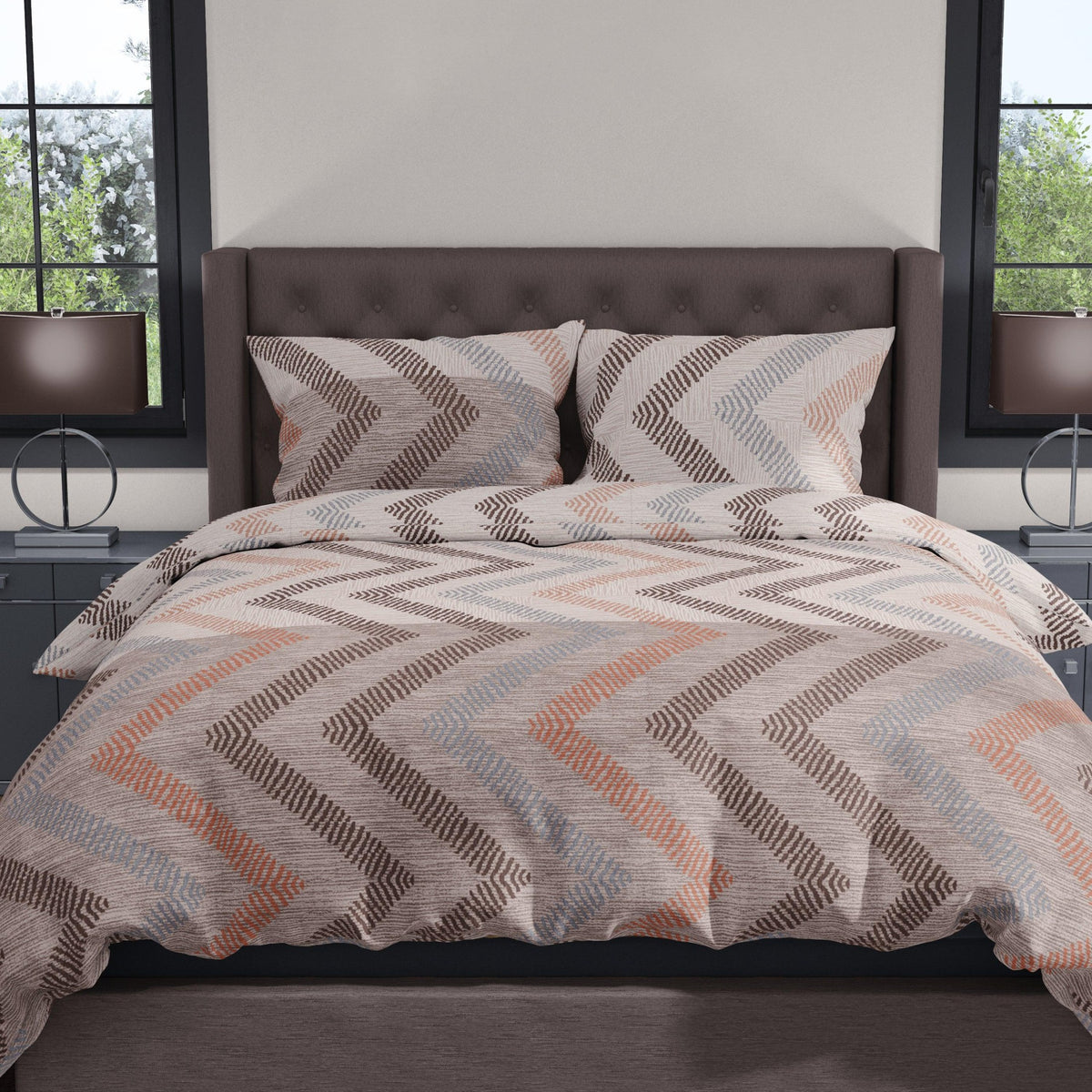 Satin d'Or dekbedovertrek satijn Ziggo taupe