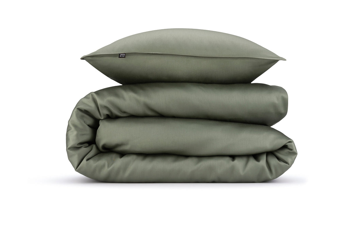 Zo Home dekbedovertrek satijn Satinado Army Green