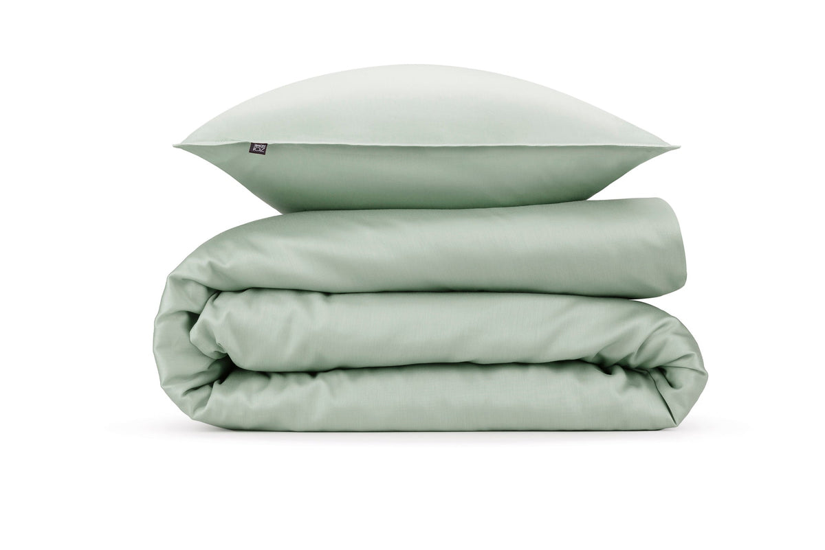 Zo Home dekbedovertrek satijn Satinado Foam Green
