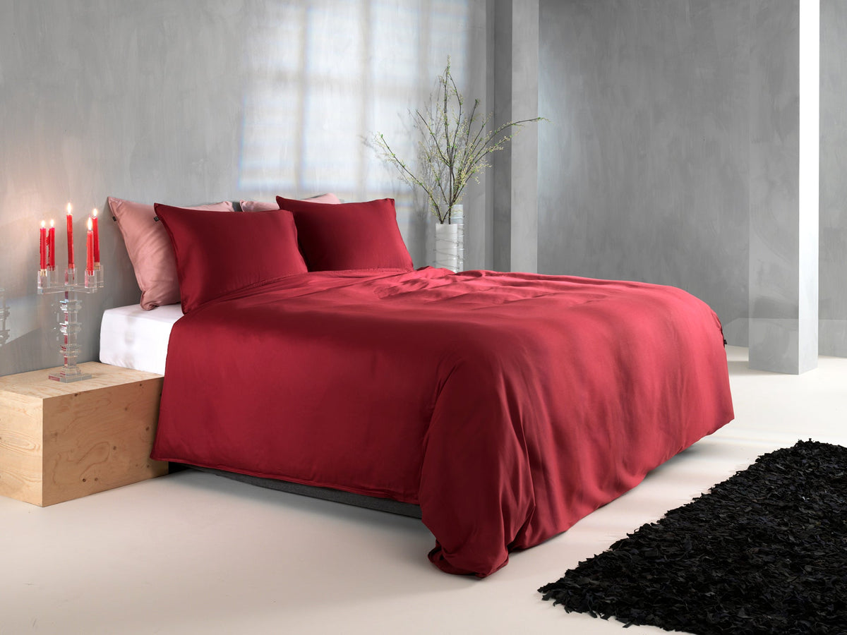 Zo Home dekbedovertrek satijn Satinado Spicy Red