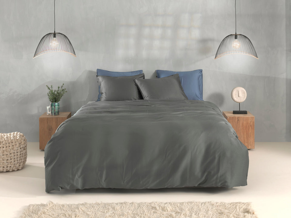 Zo Home dekbedovertrek satijn Satinado Classic Anthracite