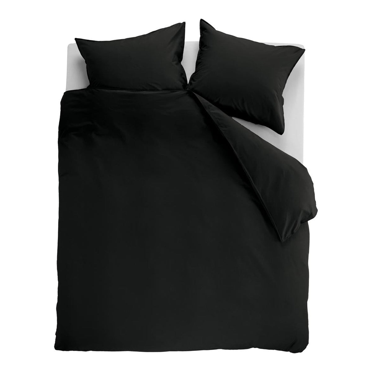 Ambiante dekbedovertrek katoen Cotton uni, zwart