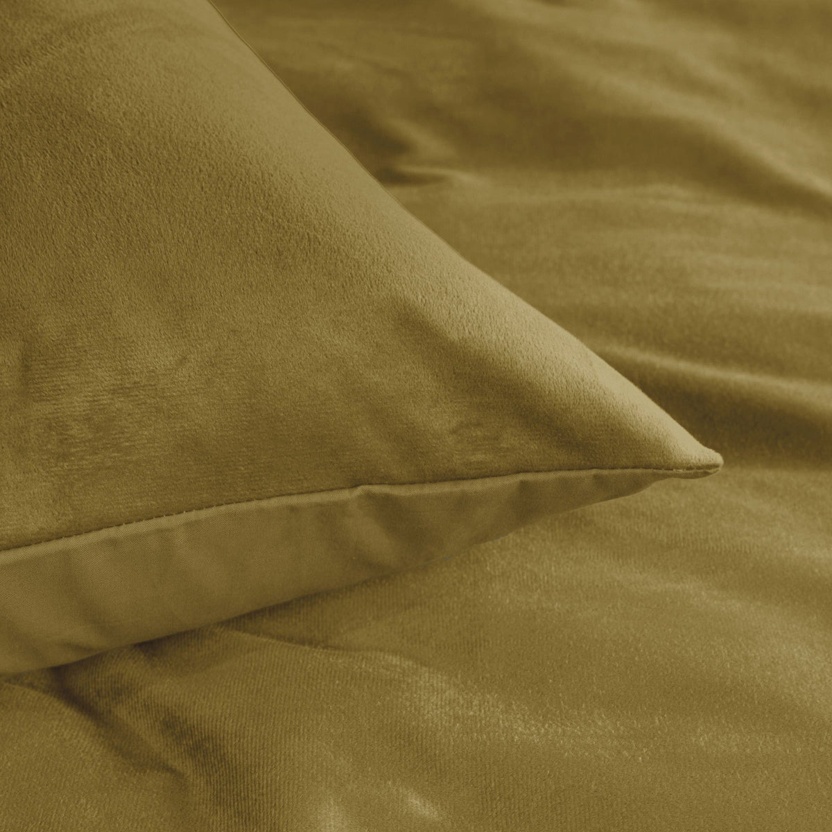 Ambiante dekbedovertrek Velvety, oker