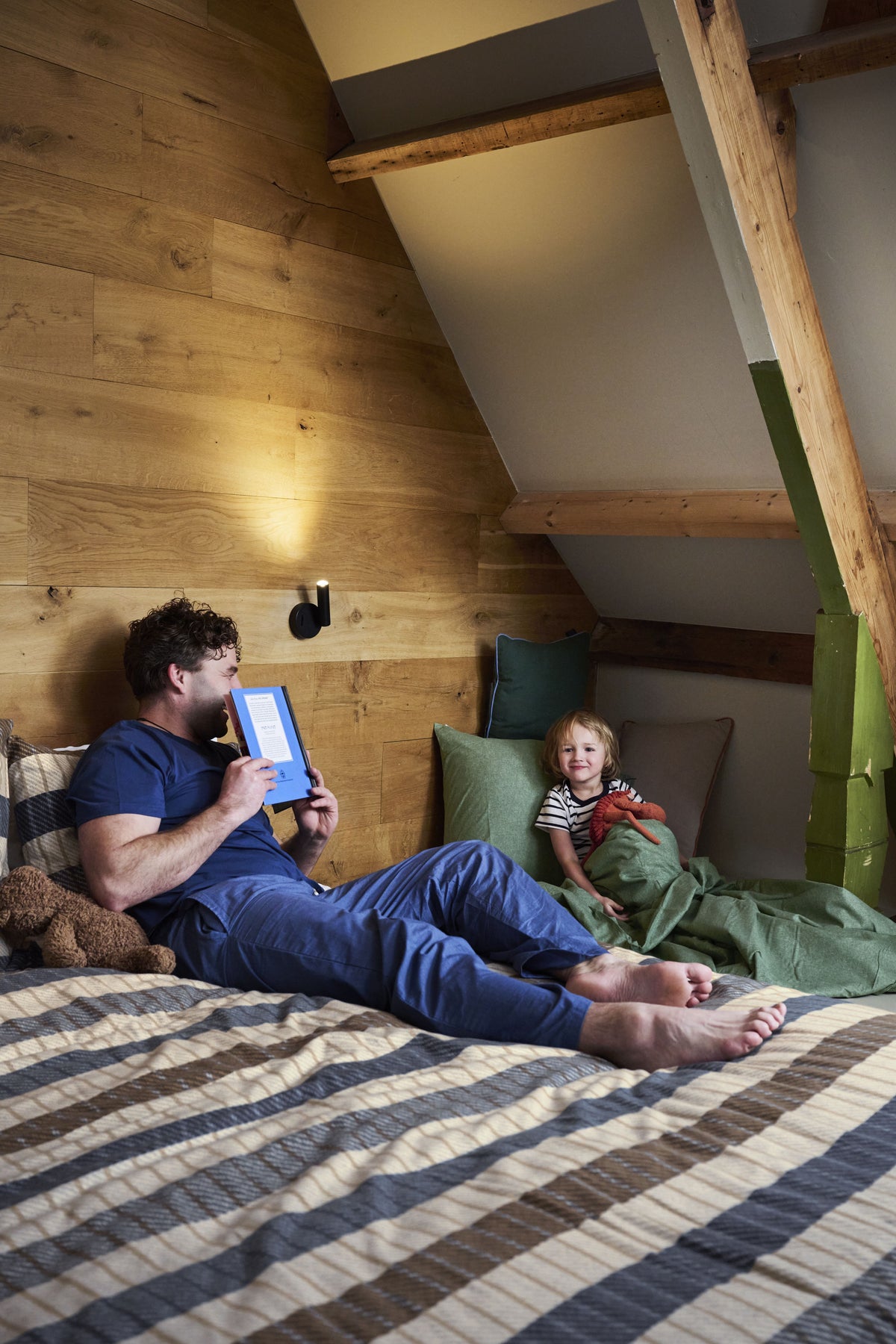 Beddinghouse dekbedovertrek flanel Bo Blauw