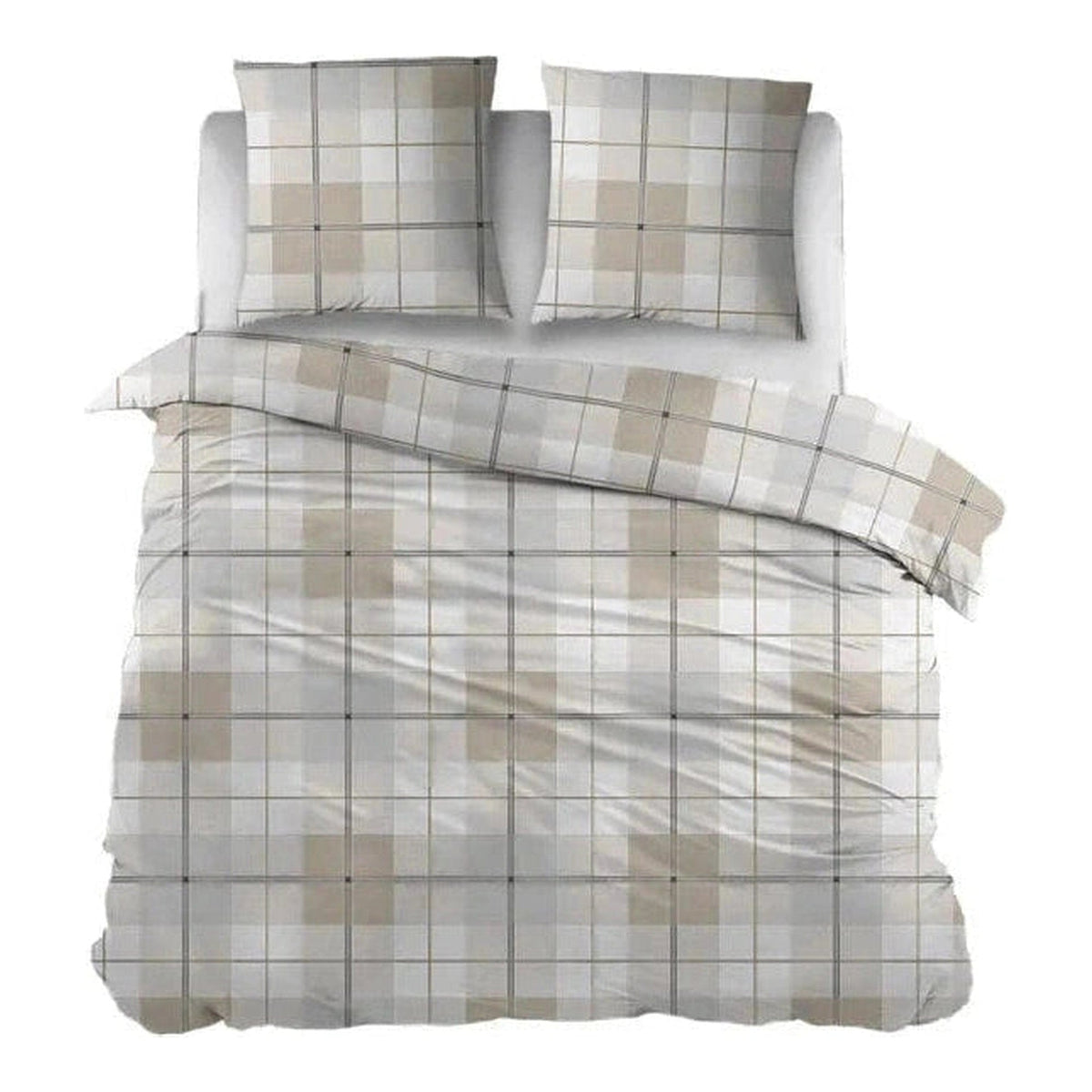 Sleepnight Lakenset flanel Evelien grijs beige