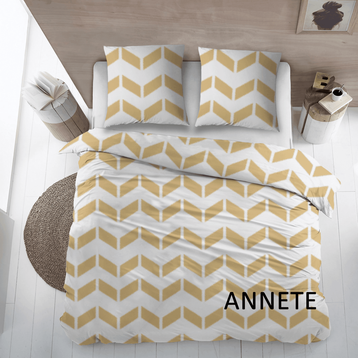 Sleepnight dekbedovertrek katoen Annete Yellow