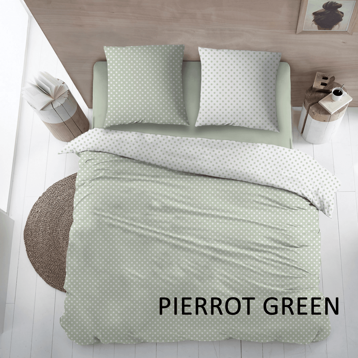 Sleepnight dekbedovertrek katoen Pierrot Green