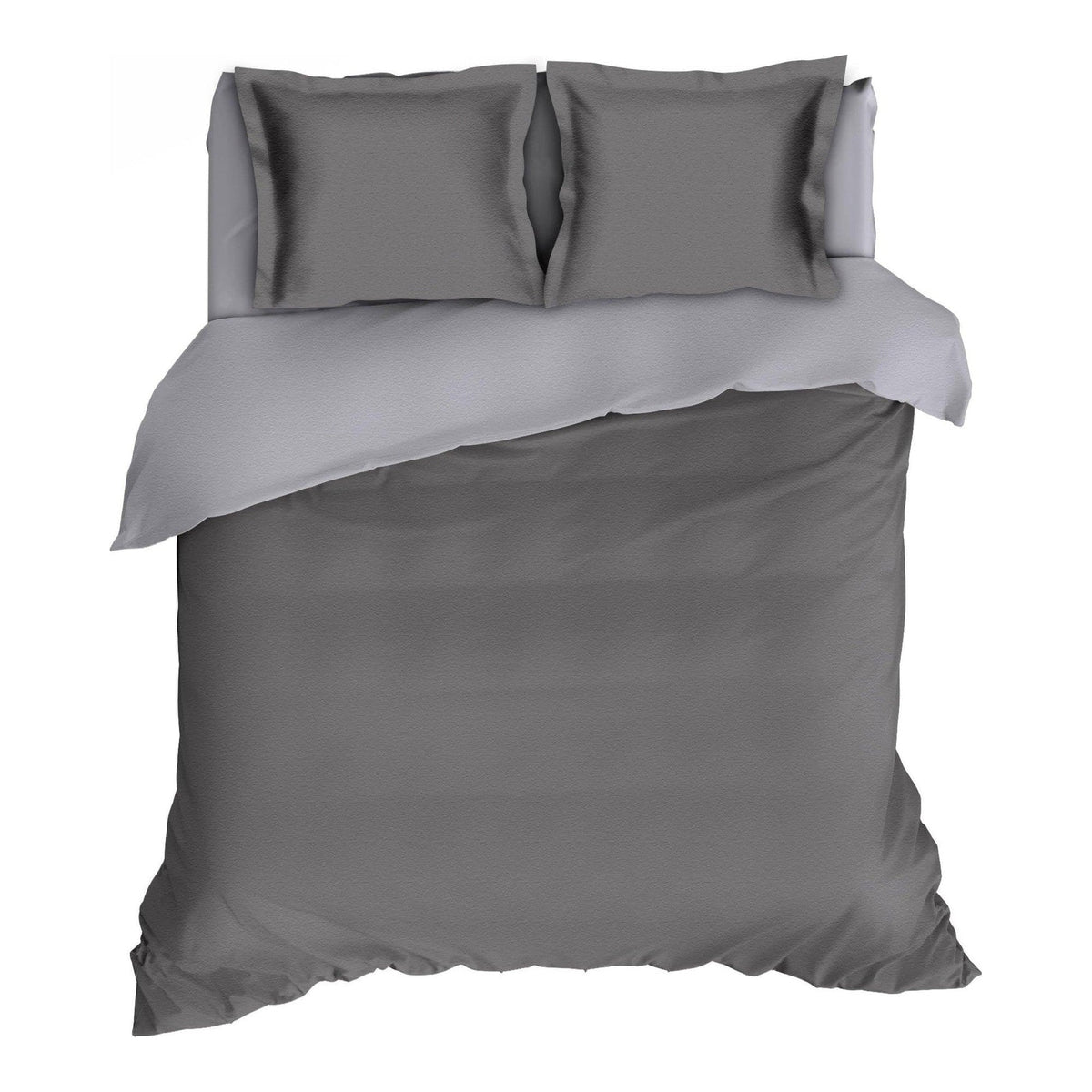 Romanette dekbedovertrek flanel Comtesse antraciet Silver