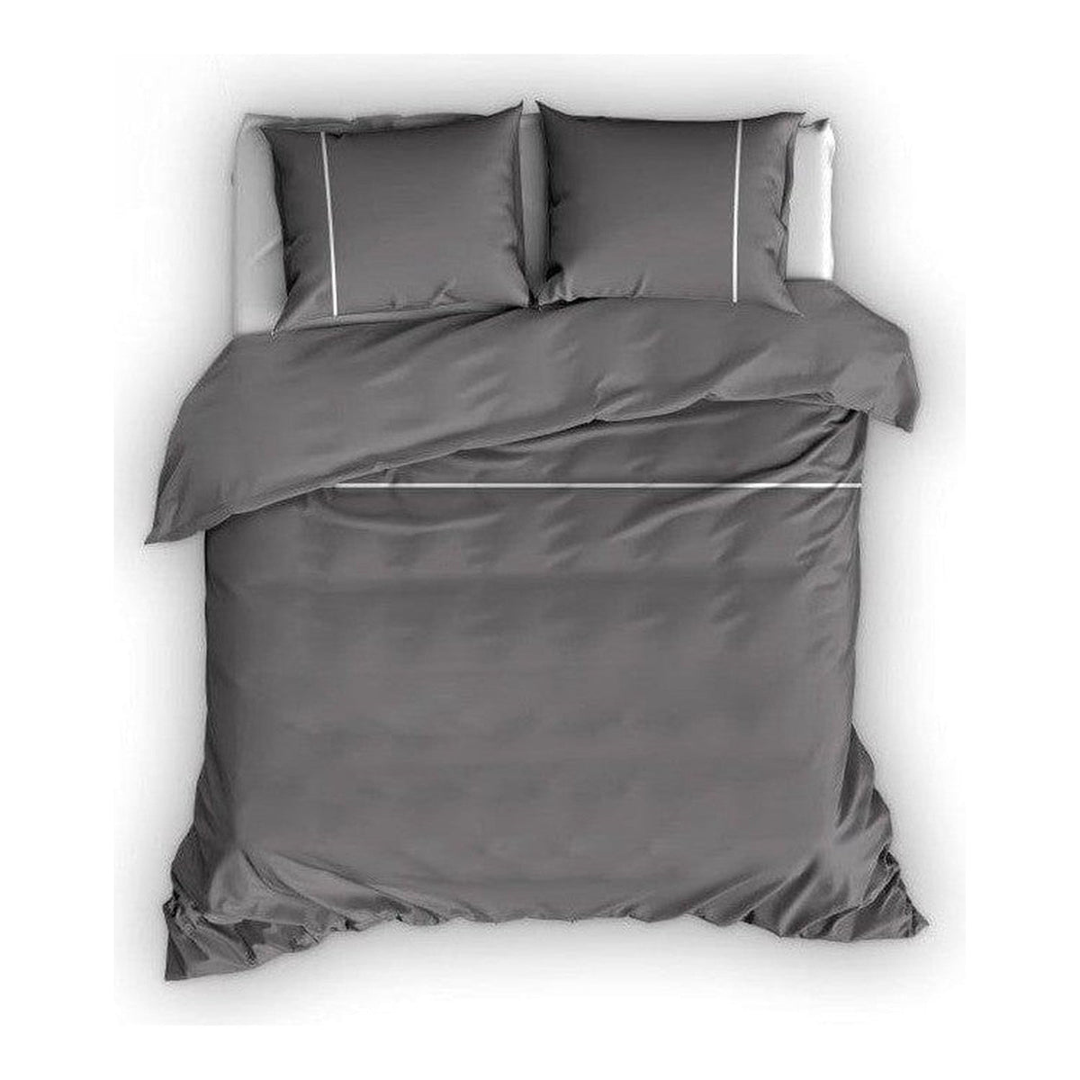 Cascina Colorini dekbedovertrek percale Divina antraciet wit