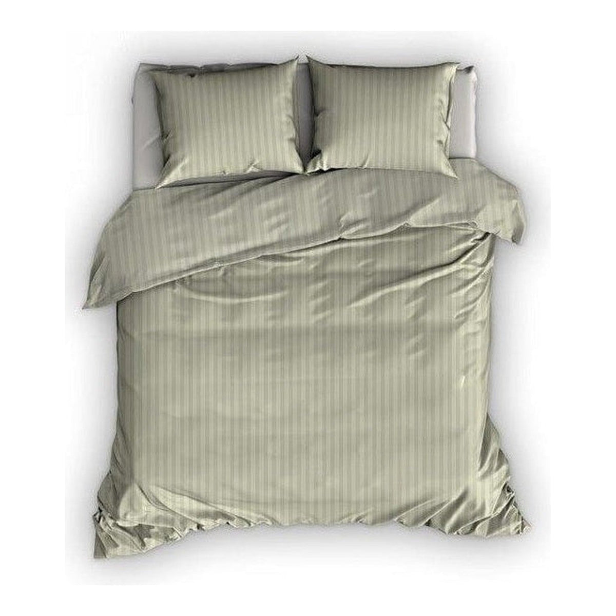 Satin d'Or dekbedovertrek satijn Satijnstreep Khaki