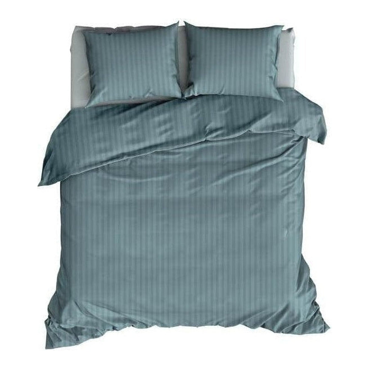 Satin d'Or dekbedovertrek satijn Satijnstreep Smoke Blue