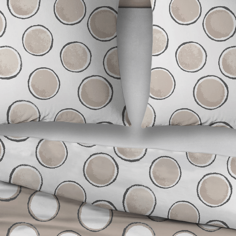 Sleepnight Lakenset flanel Doris taupe