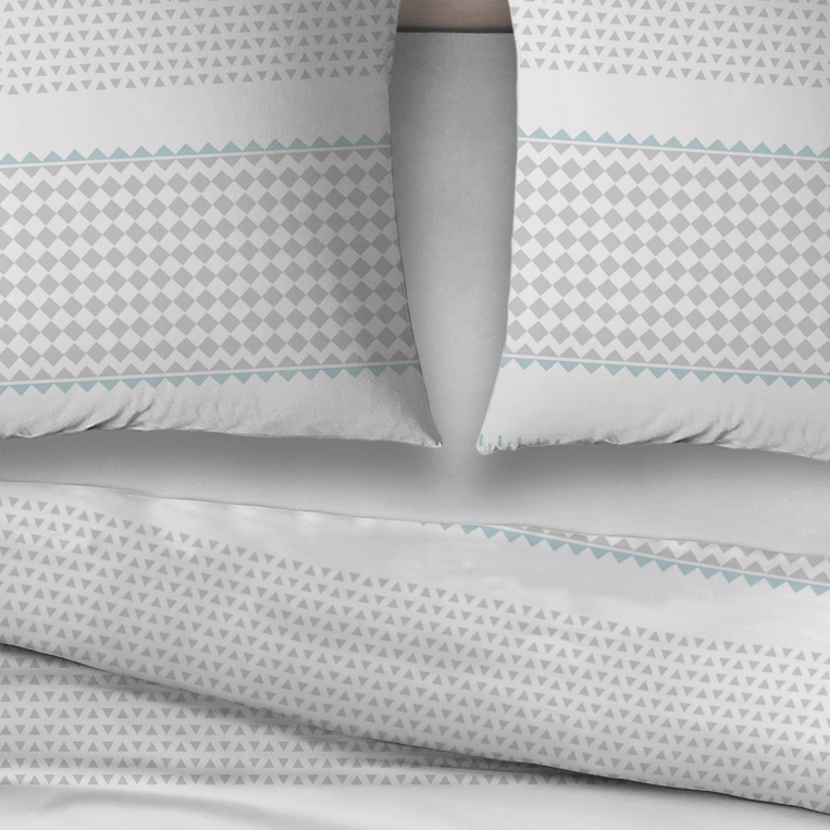 Sleepnight Lakenset flanel Ellen grijs blauw