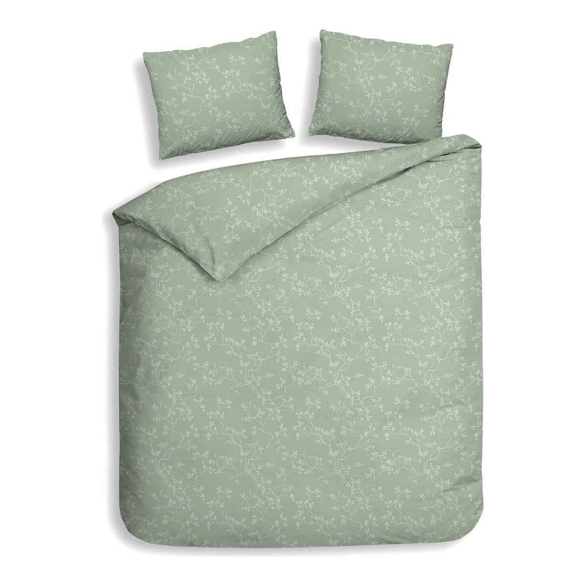 Heckettlane dekbedovertrek flanel Alloro Laurel Green