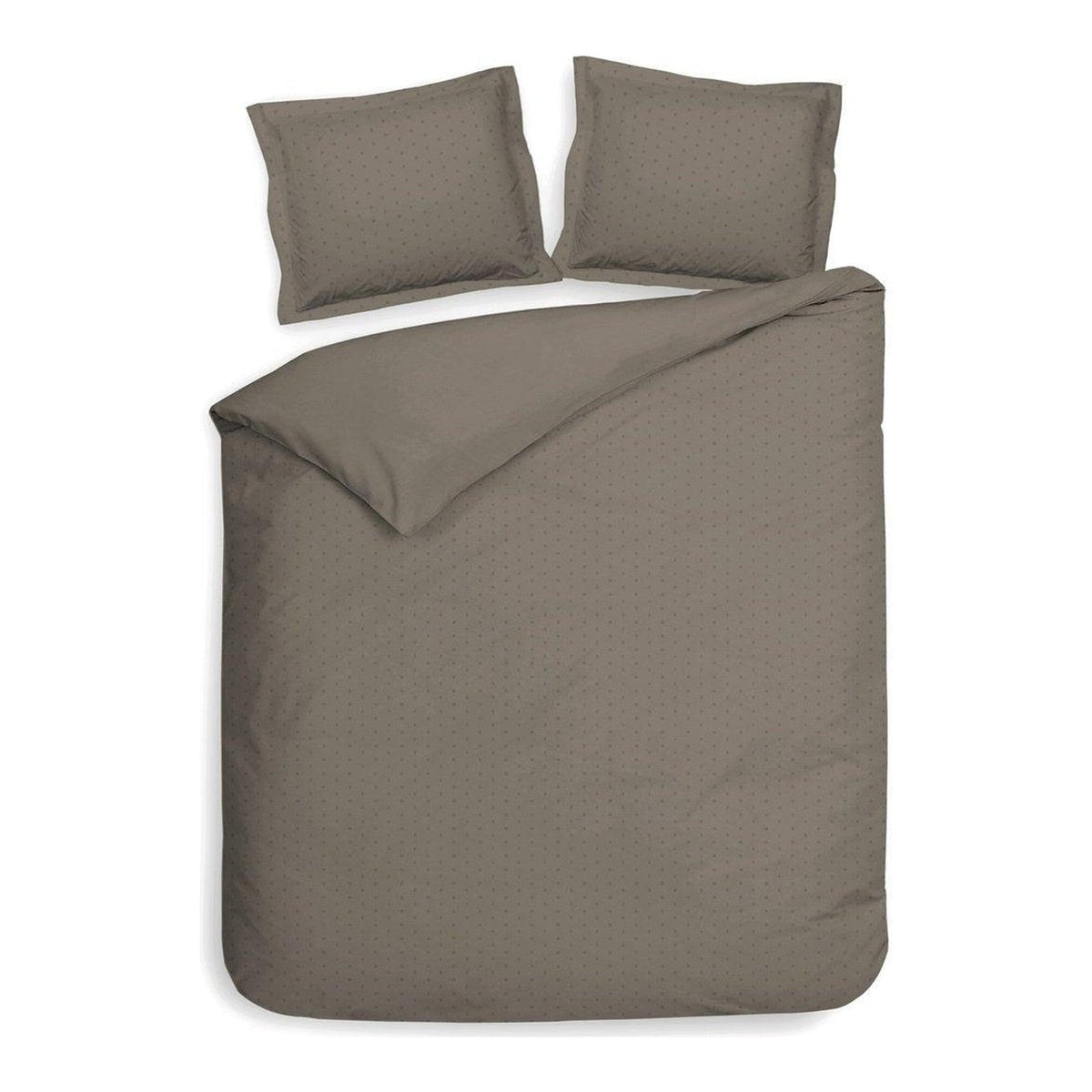 Heckettlane dekbedovertrek Punto taupe Grey satijn
