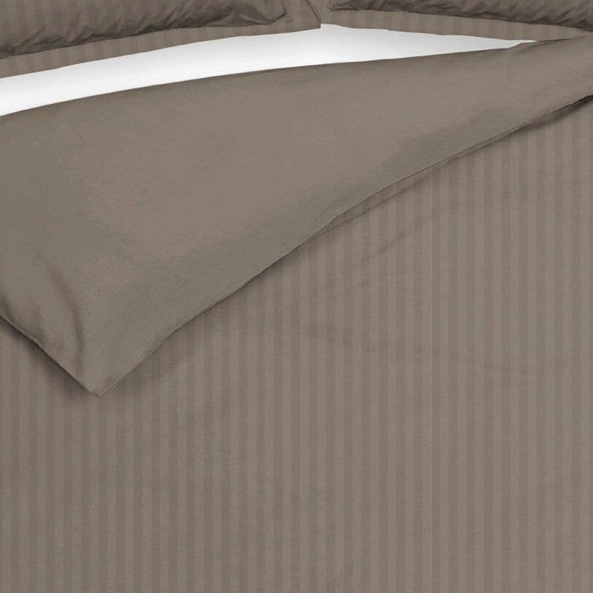 Heckettlane dekbedovertrek Banda Taupe Grey katoen-satijn