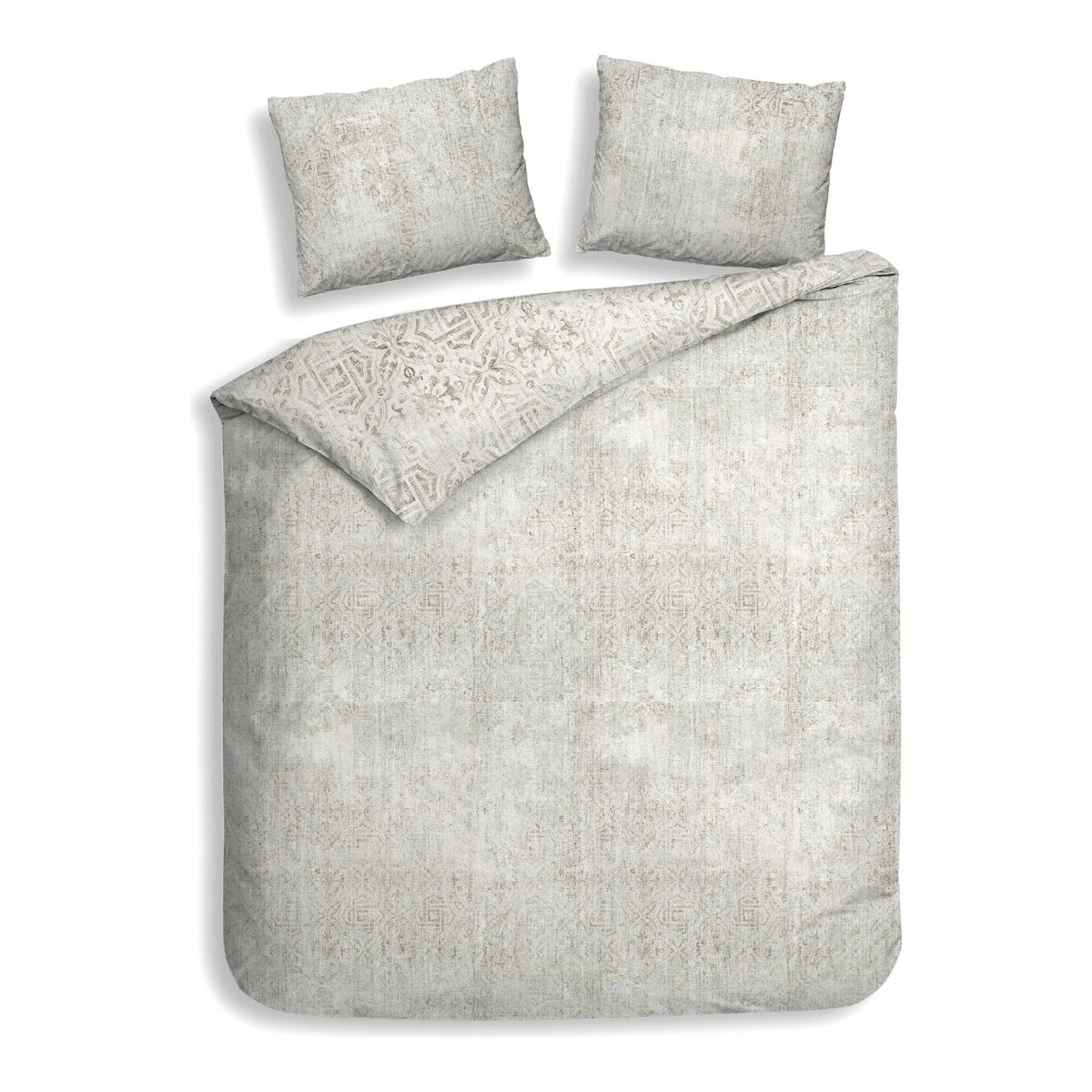 Heckettlane dekbedovertrek Emeralda Beige katoen-satijn