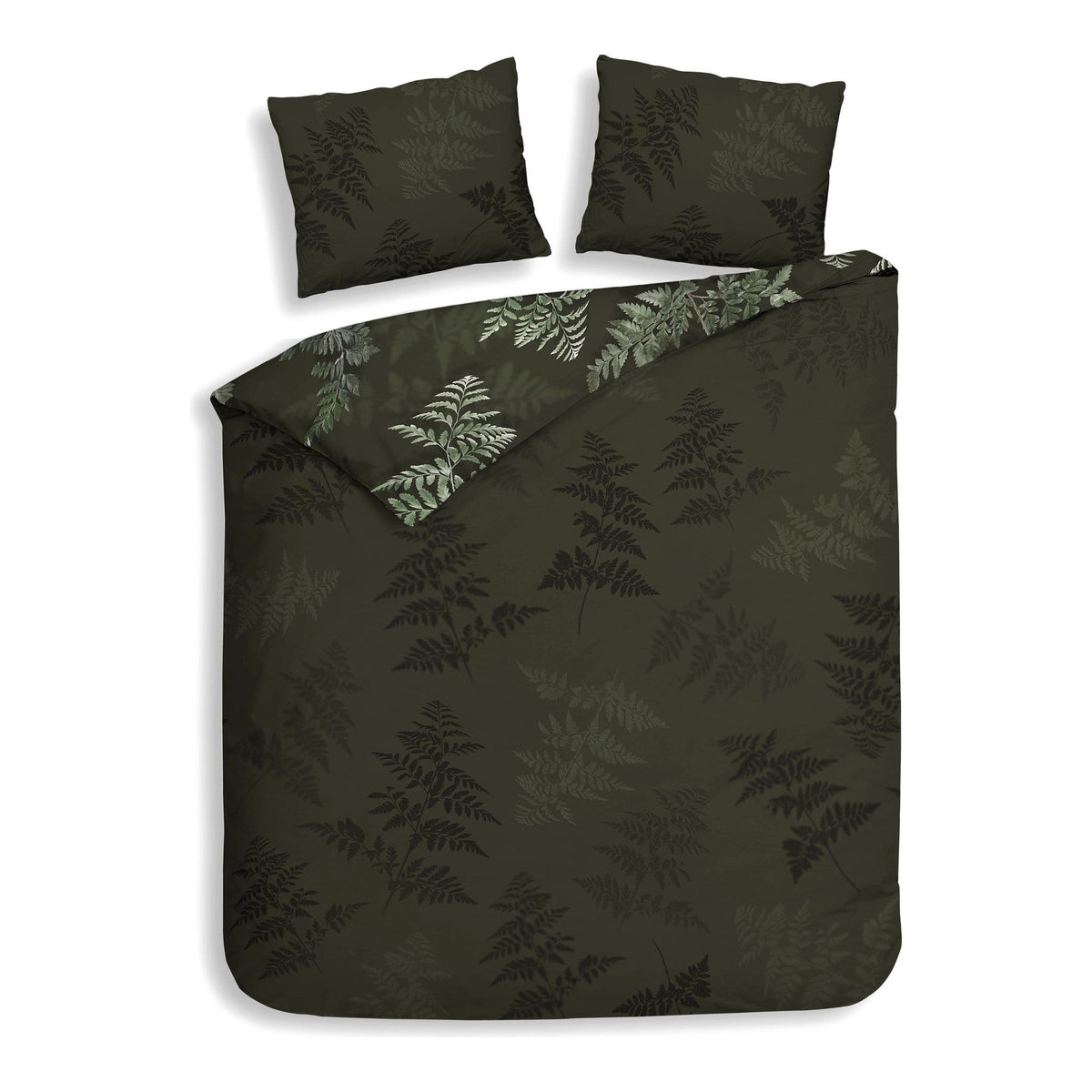 Heckettlane dekbedovertrek Rua Forest Green katoen-satijn
