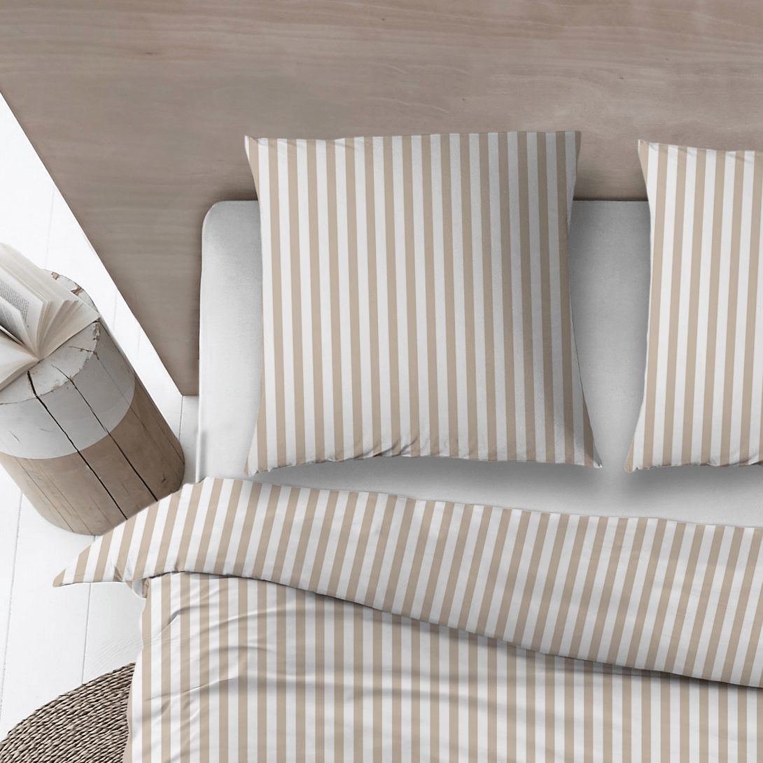 Sleepnight dekbedovertrek flanel Iris beige