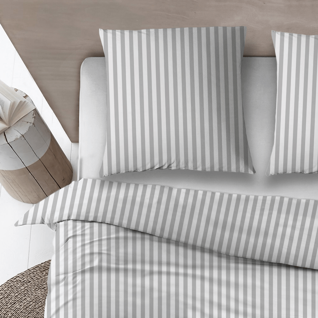 Sleepnight dekbedovertrek flanel Iris grijs