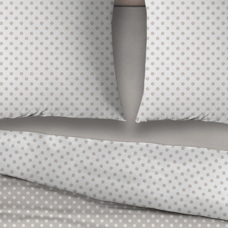Sleepnight dekbedovertrek flanel Pierrot taupe