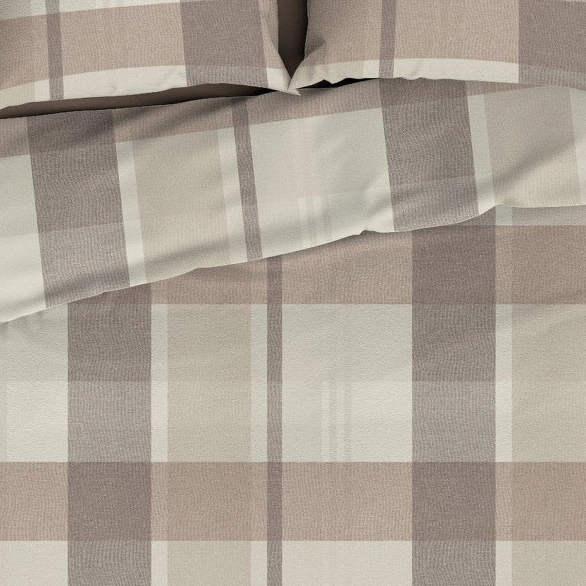 Romanette dekbedovertrek flanel Falcon taupe