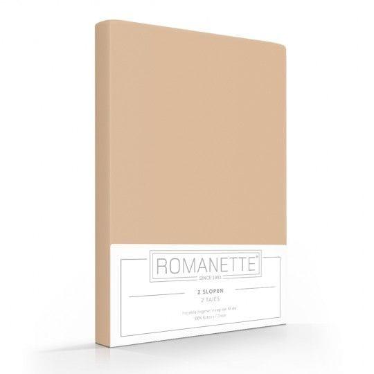 Romanette kussenslopen katoen camel (2 Stuks)