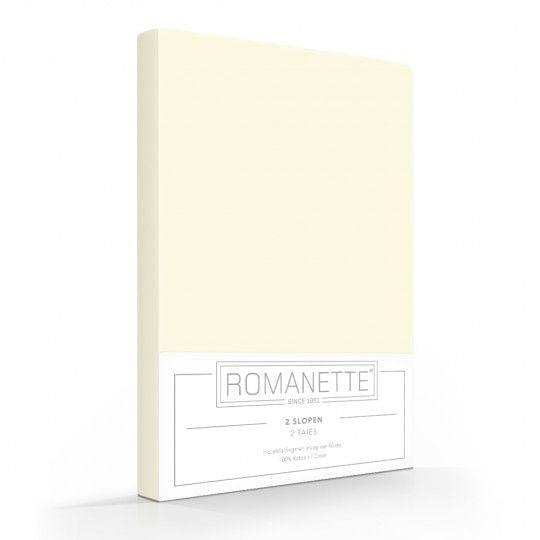 Romanette kussenslopen katoen ivoor (2 Stuks)
