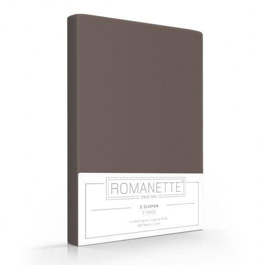 Romanette kussenslopen katoen taupe (2 Stuks)