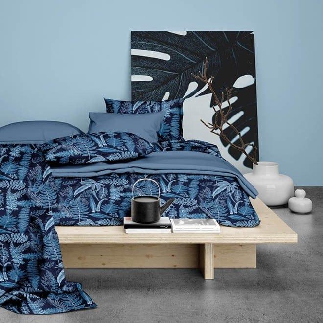 Satin d'Or dekbedovertrek satijn Tropea blauw