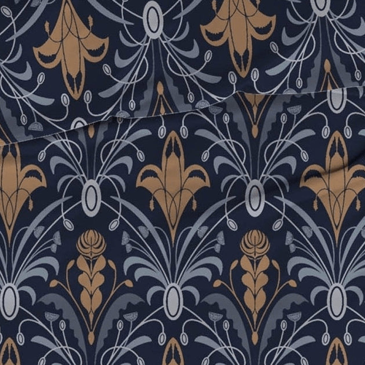 Satin d'Or dekbedovertrek satijn Belgravria blauw Terra