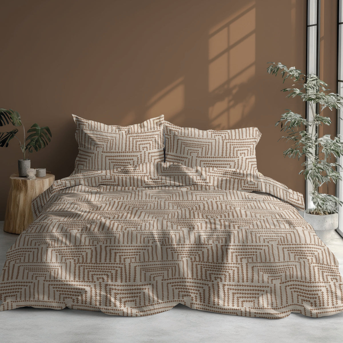 Satin d'Or lakenset Vendome satijnkatoen beige