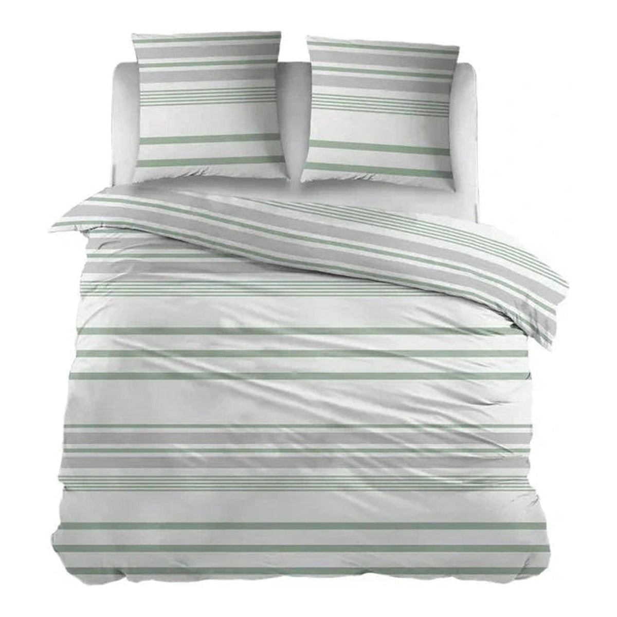 Sleepnight dekbedovertrek flanel Indra groen
