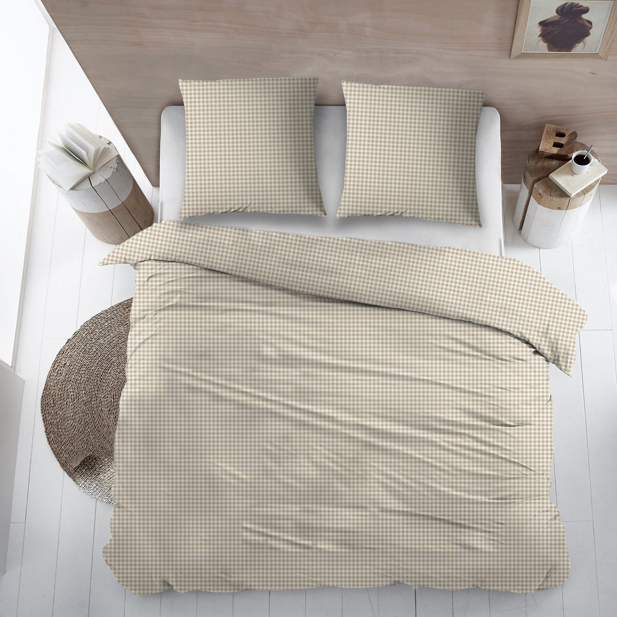 Sleepnight dekbedovertrek flanel Peppa beige