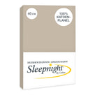 Sleepnight hoeslaken flanel 40 cm Café