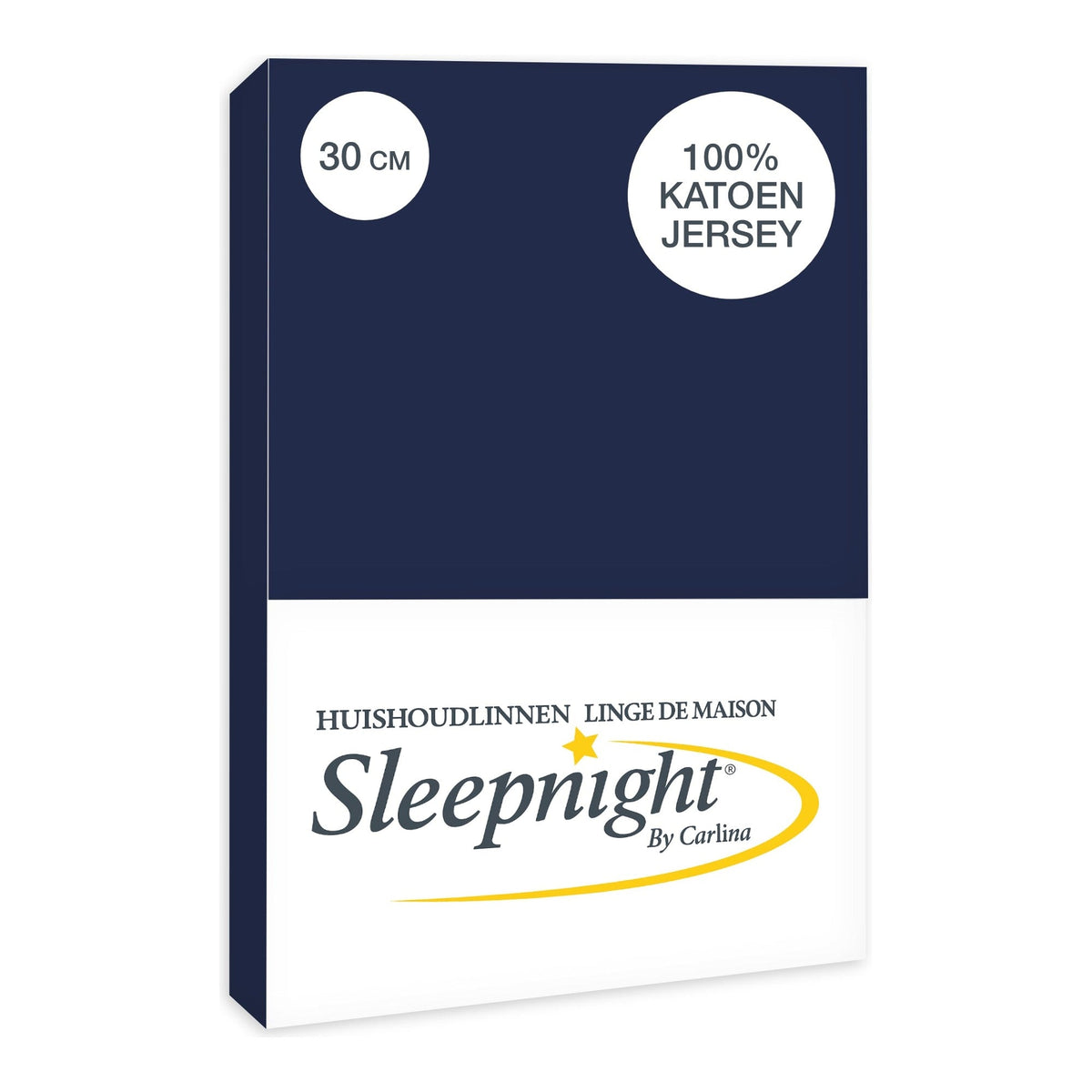 Sleepnight hoeslaken jersey 30 cm Marine