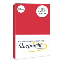Sleepnight Hoeslaken Jersey 30 cm Rood