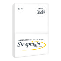 Sleepnight Hoeslaken Jersey 30 cm Wit