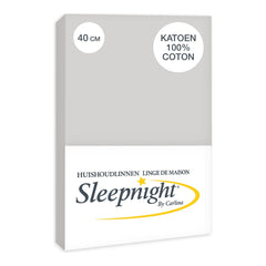 Sleepnight Hoeslaken Katoen 40 cm Grijs
