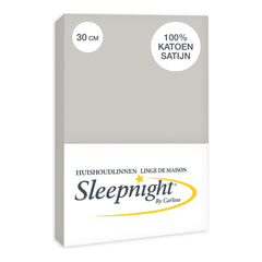 Sleepnight Hoeslaken Satijn 30 cm Grijs