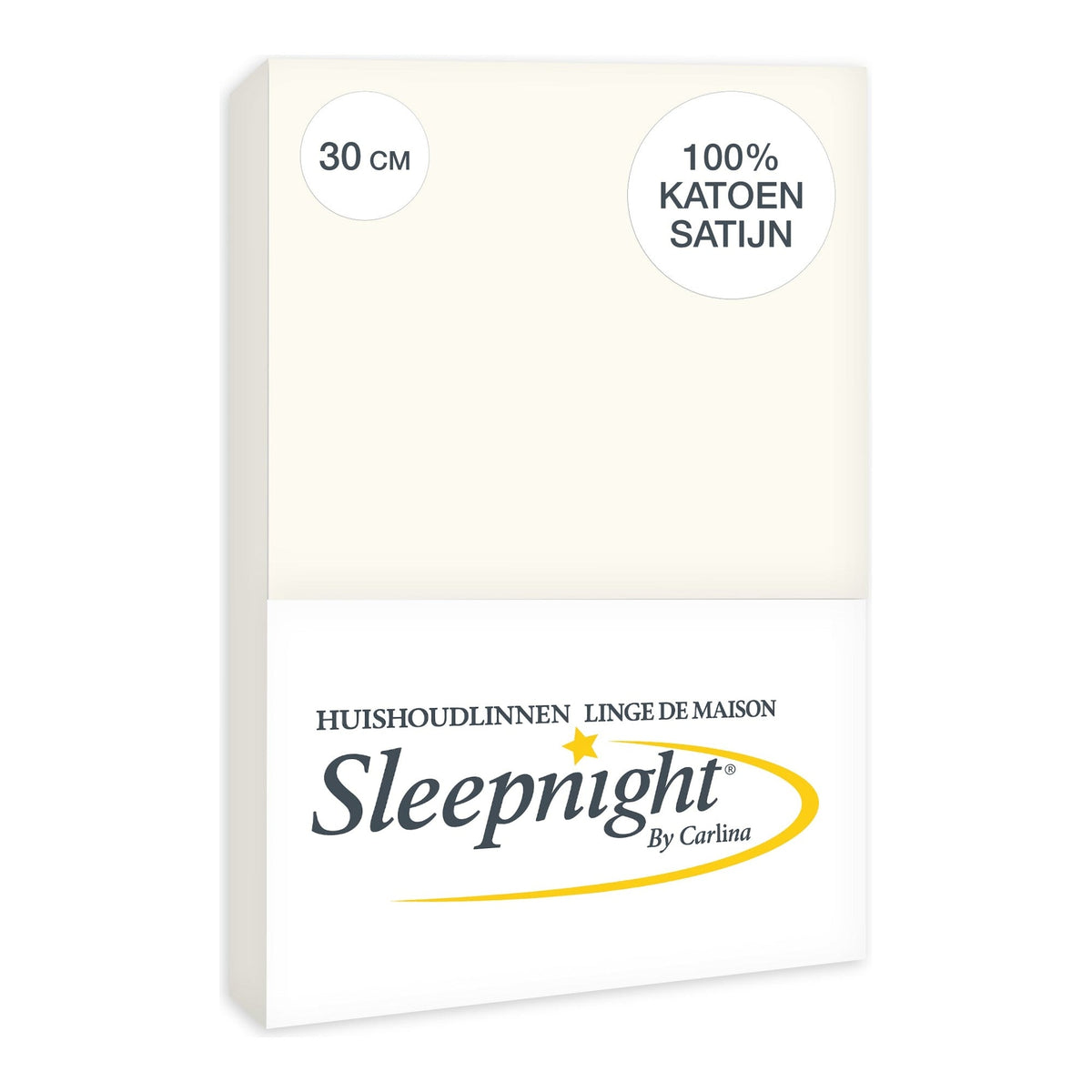 Sleepnight hoeslaken satijn 30 cm ivoor