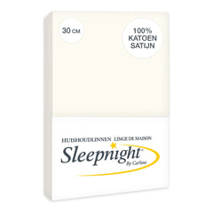 Sleepnight Hoeslaken Satijn 30 cm Ivoor