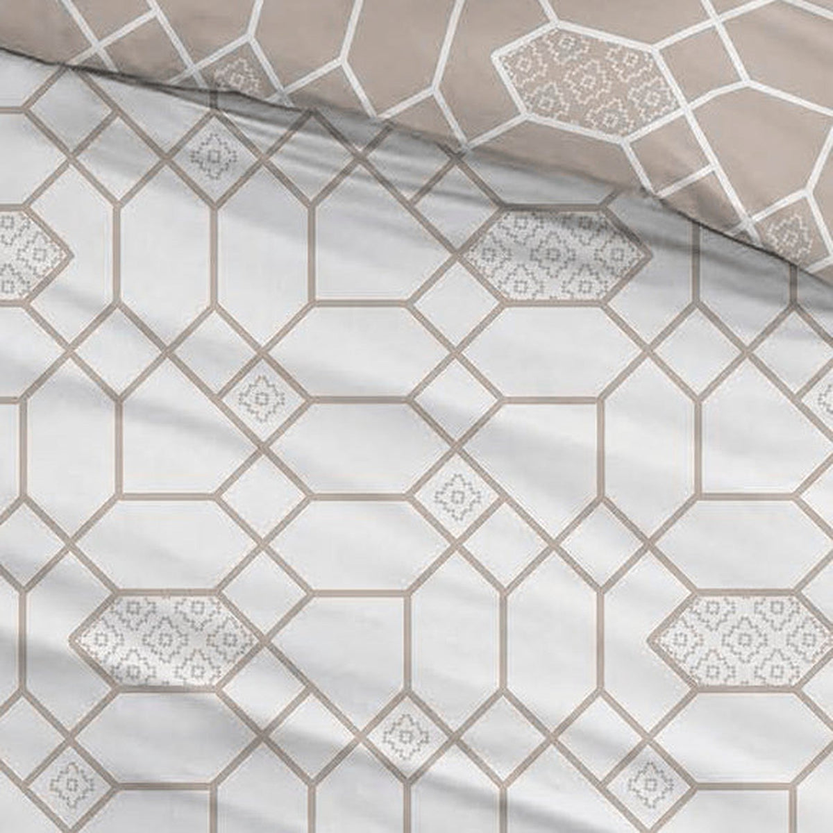 Sleepnight Lakenset flanel Lieven taupe