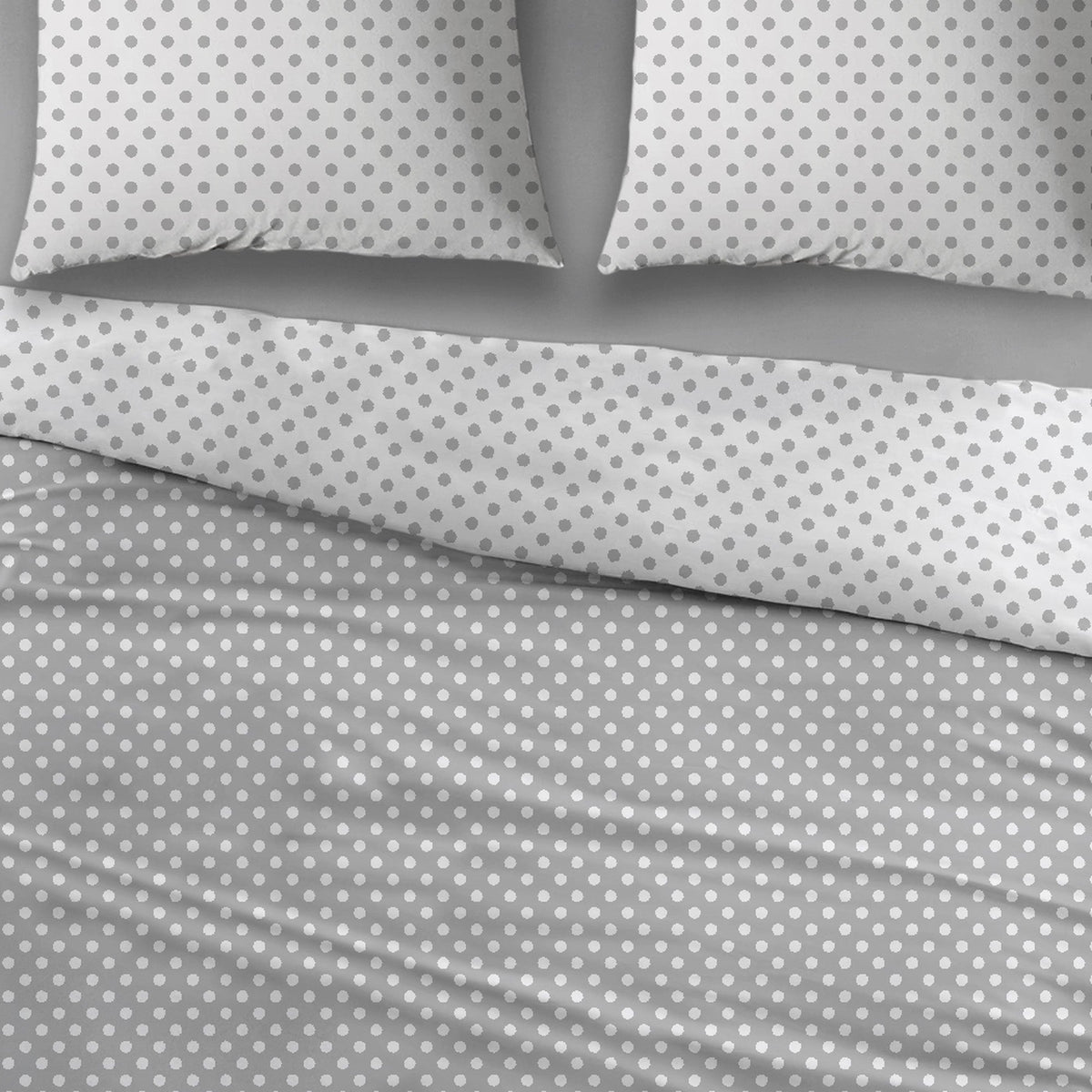 Sleepnight lakenset flanel Pierrot grijs