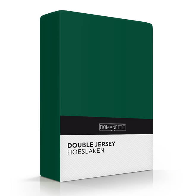 Romanette hoeslaken double jersey Forest Green