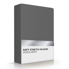 Romanette Hoeslaken Velours Antraciet