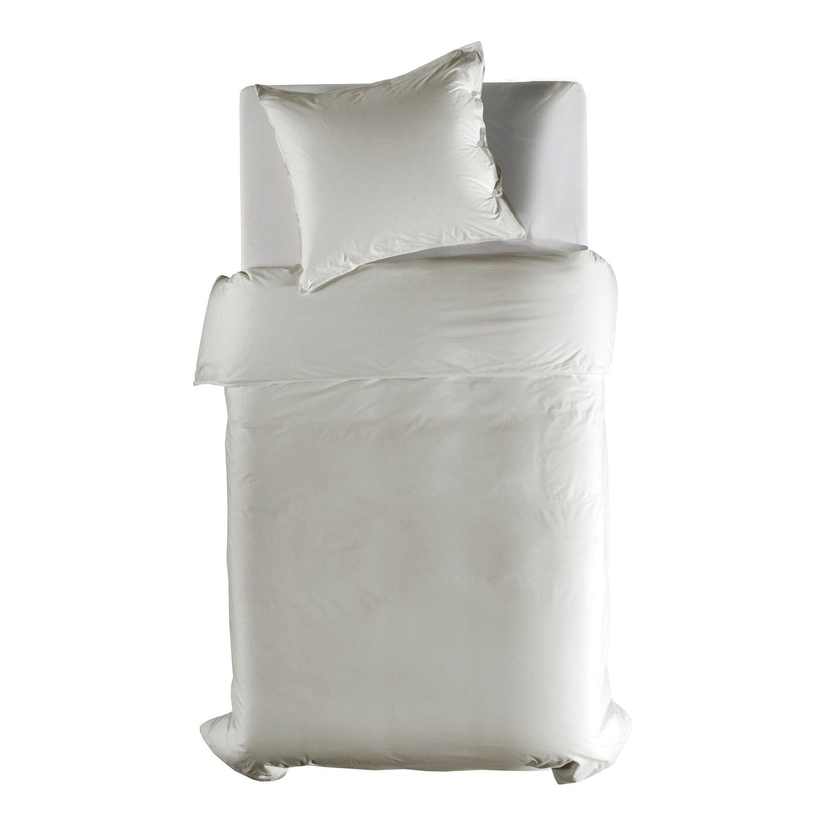 Yellow dekbedovertrek Percale Tender Grey katoen percale