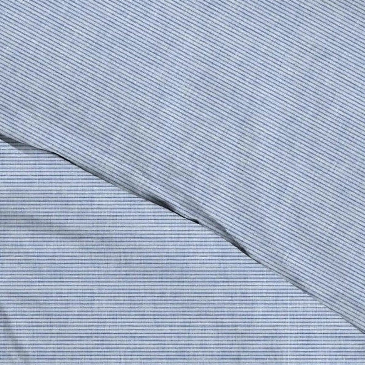 Zo Home dekbedovertrek katoen Striscia di Lino, Denim