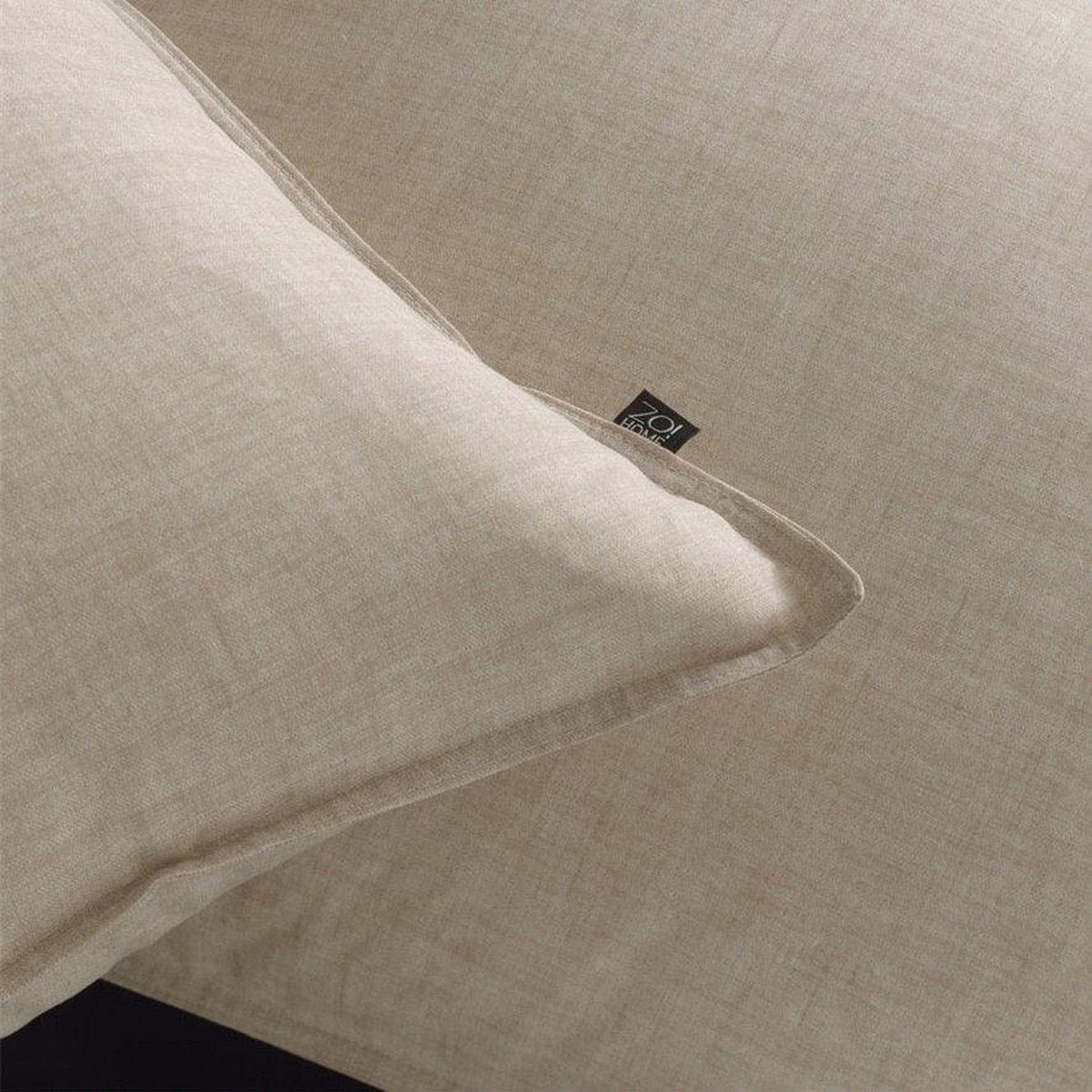 Zo Home dekbedovertrek Lino Sandy beige katoen
